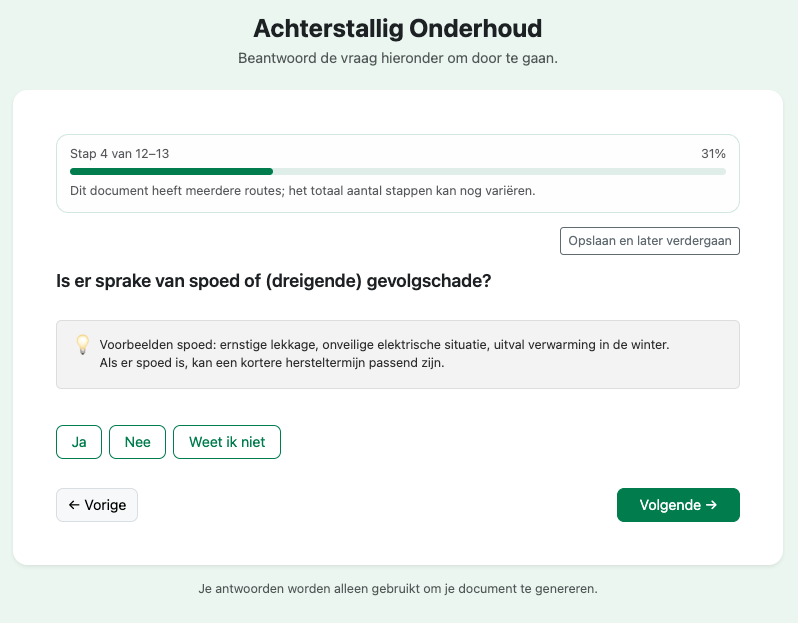 Preview onderhoudsbrief