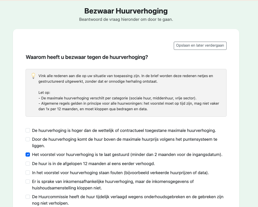 Preview bezwaarbrief opstellen